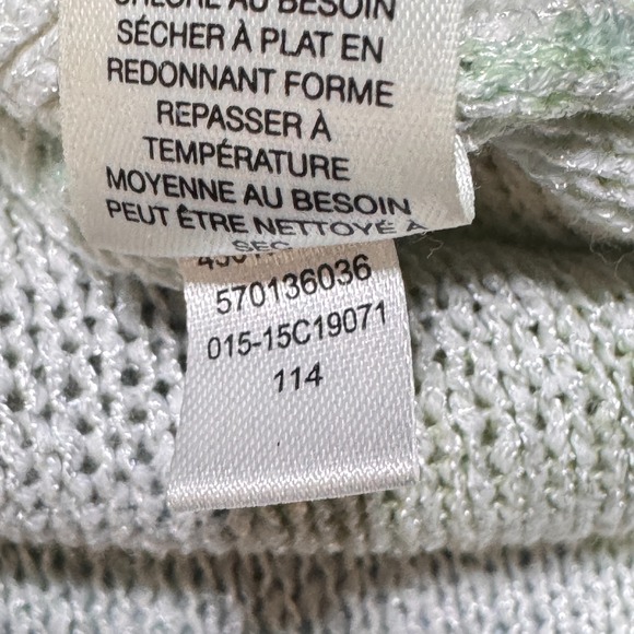 Chicos‎ Tropical Texture Marianne Pullover Tunic Sweater Green Botanical Print 2 - Picture 4 of 9